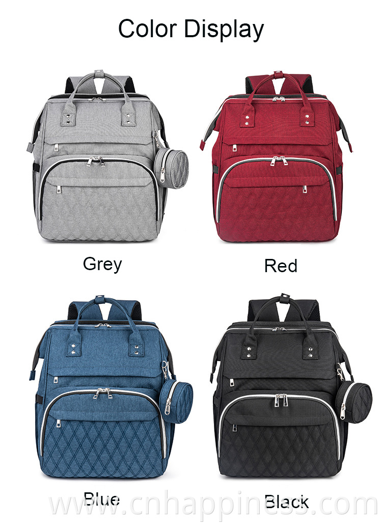 Custom trending 3 in 1 travel unisex nappy backpack diaper bag with changing station